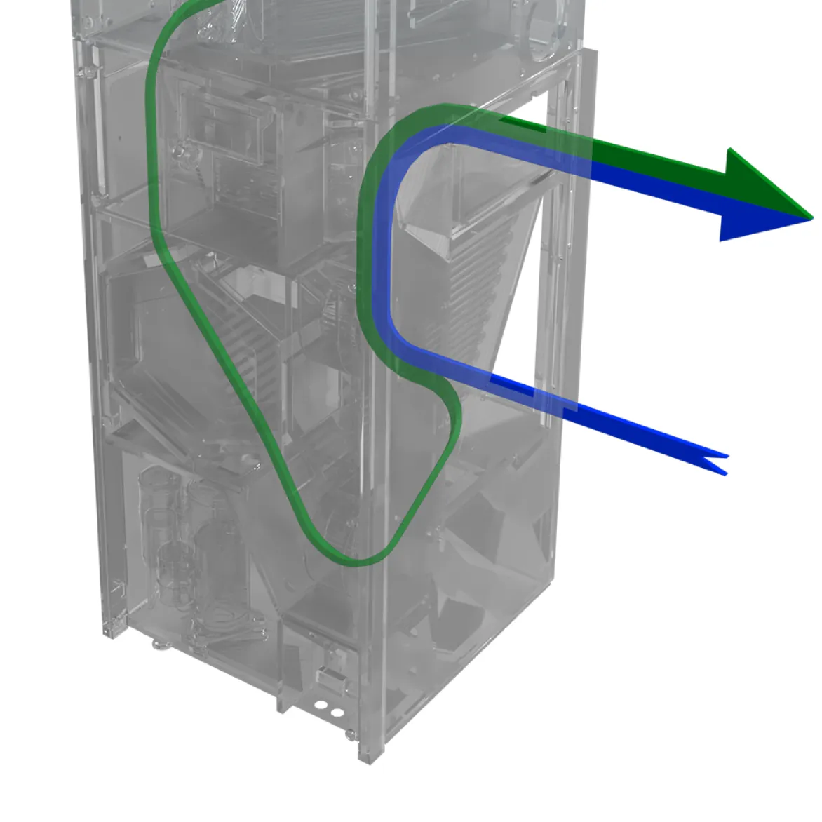 AIO Vertical Stack XL condenser — right intake, right exhaust