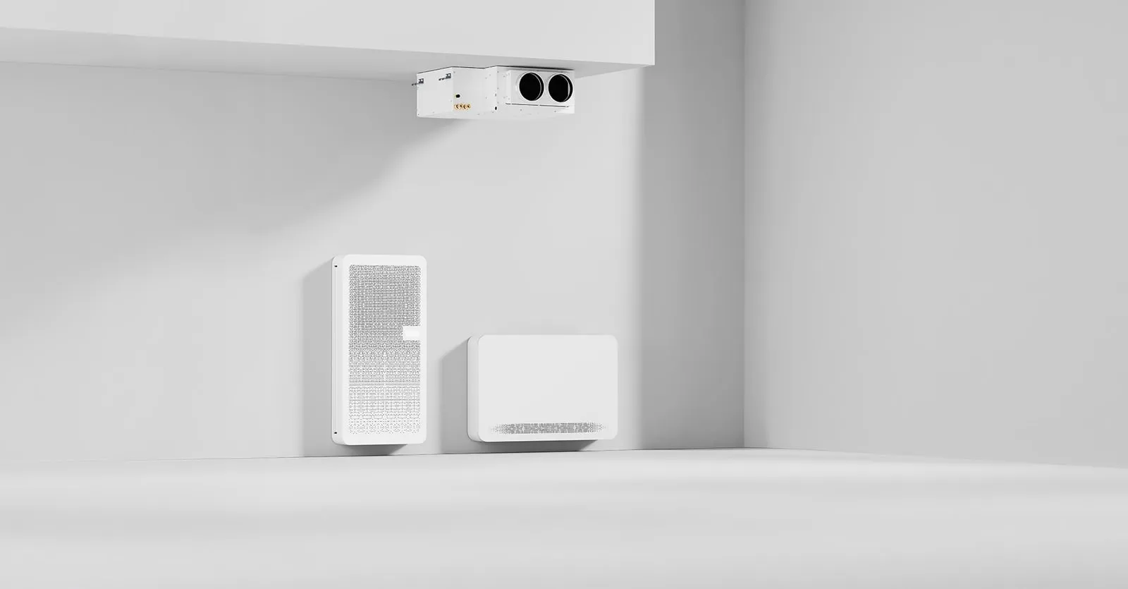 LOOP wall-mounted units installed in a room