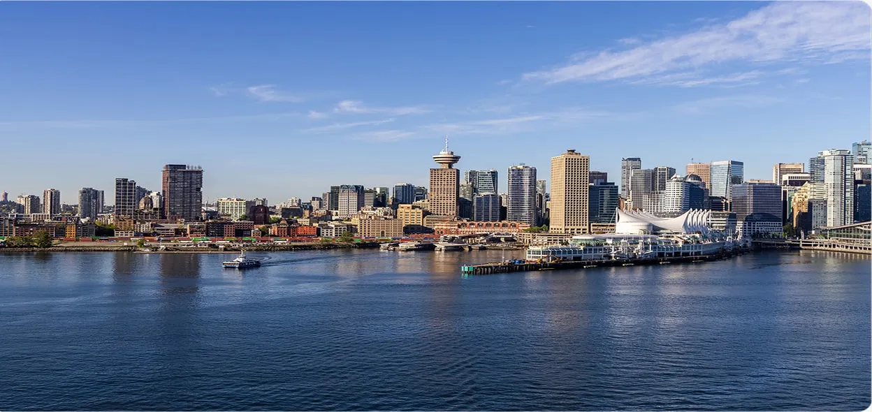 The Vancouver harbourfront and Canada Place
