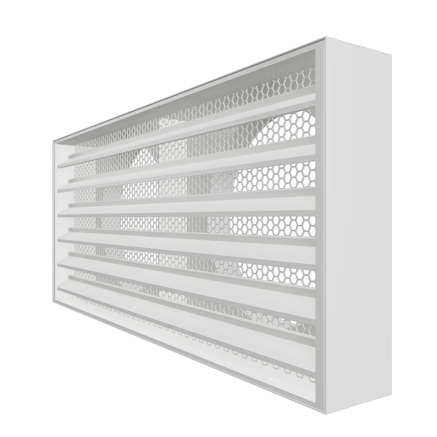 Louver and plenum box combined