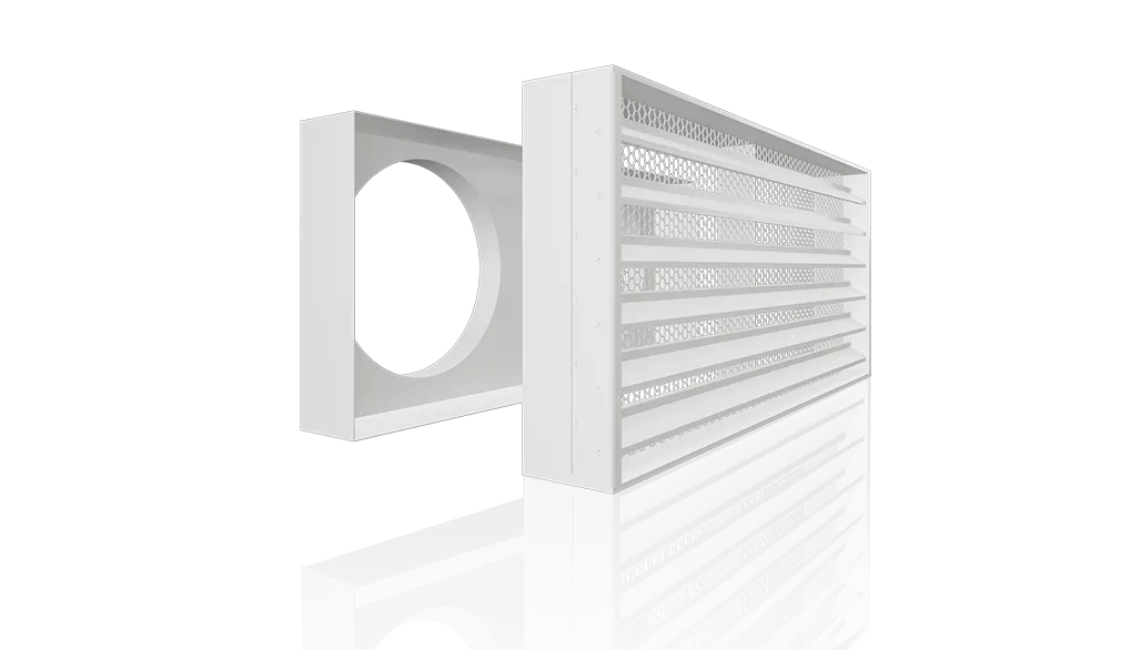 A louver and plenum assembly