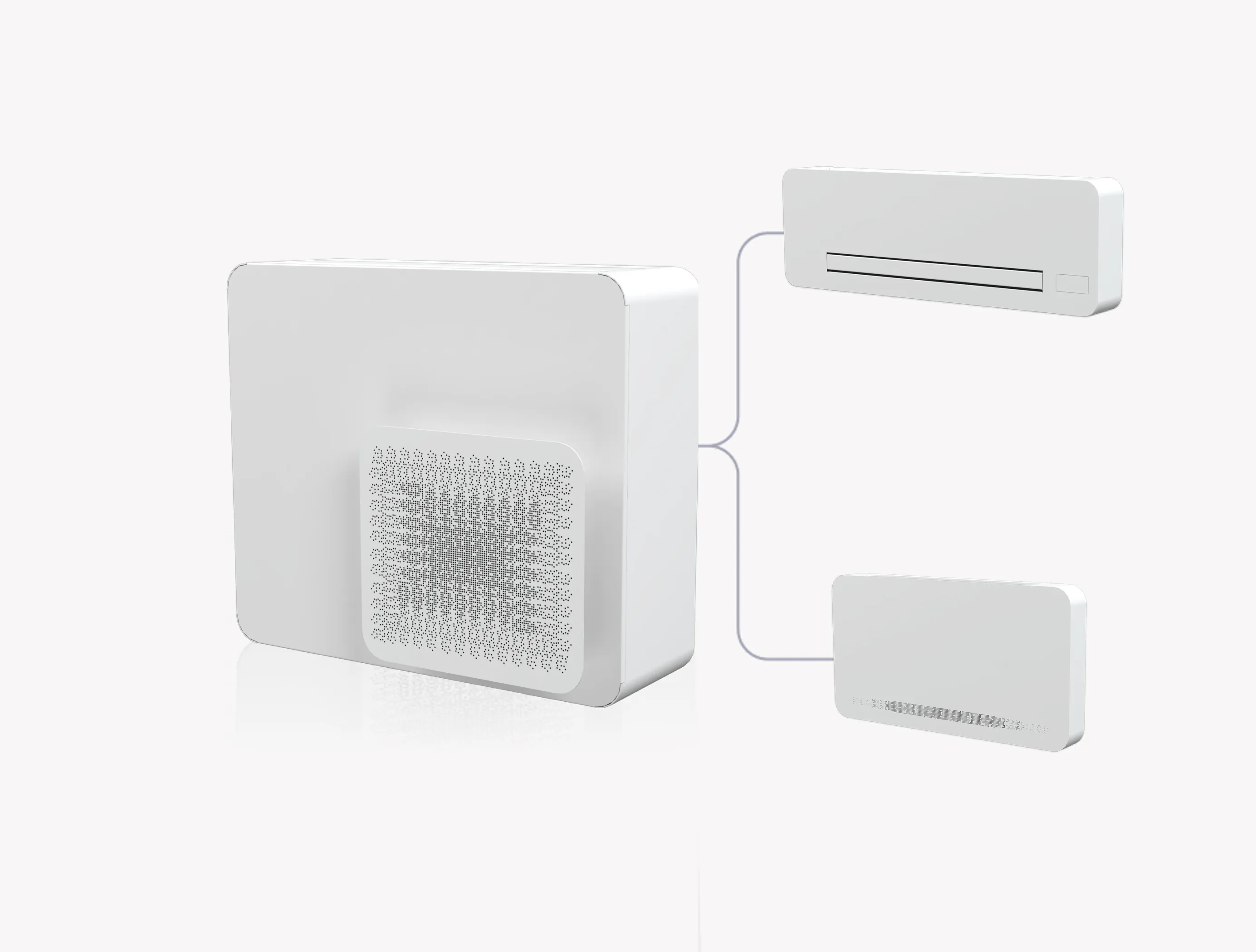 An INNOVA split system — the outdoor unit linked to a wall-mounted and a ducted indoor unit