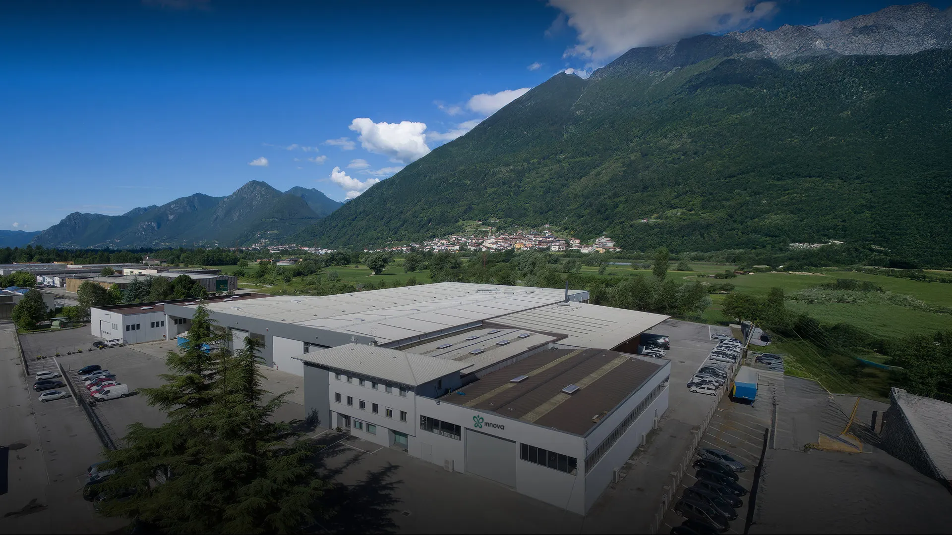 Aerial view of the INNOVA factory in the Storo valley