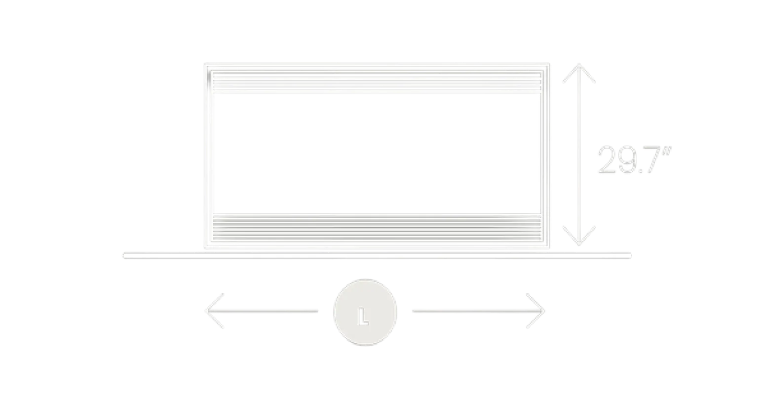 OSMO Recessed Wall standard aesthetic panel drawing