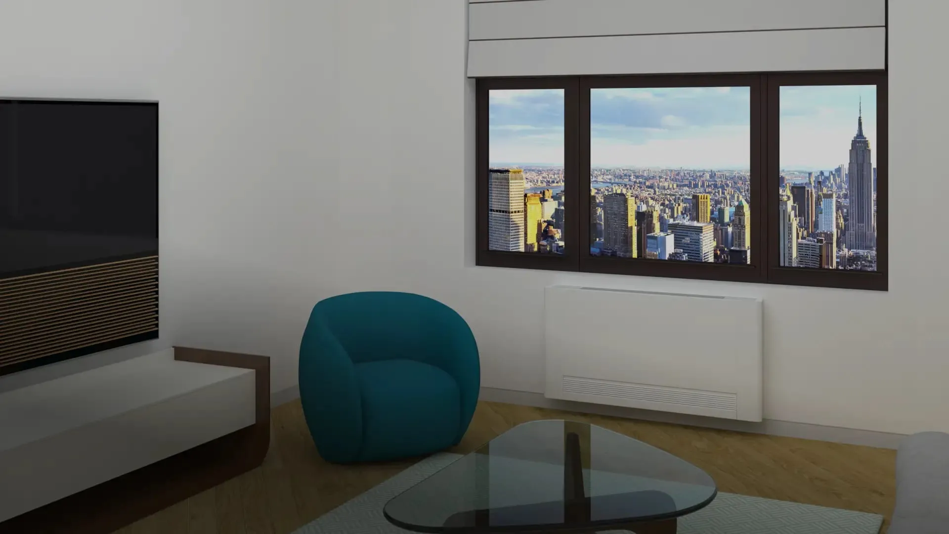 OSMO Recessed Wall Plaster Frame panel in a wall