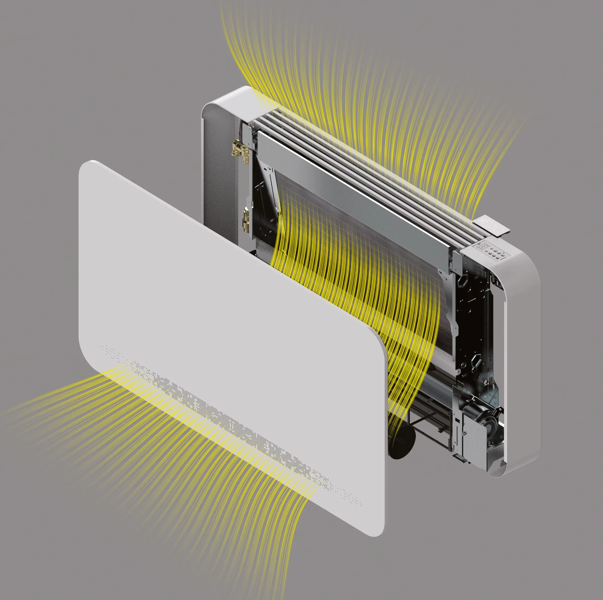 Cutaway of an OSMO fan coil unit